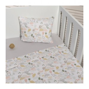 Baby Oliver Des.184 Σεντόνια Κούνιας Σετ 3 τεμ Εμπριμέ 110x160 Σεντόνια
