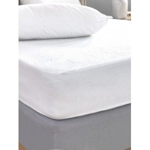 Κάλυμμα Ημίδιπλο White Comfort 100x200+35 TERRY WATERPROOF Προϊόντα Ύπνου