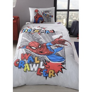 Σετ παπλωματοθήκης βαμβακερής Disney 3τμχ 160x230 Spiderman wall Disney