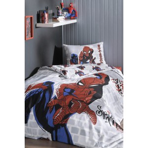 Σετ παπλωματοθήκης βαμβακερής Disney 3τμχ 160x230 Spiderman super hero Disney