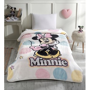 Κουβέρτα Disney Velour 160X220 Minnie Mouse Happy Disney
