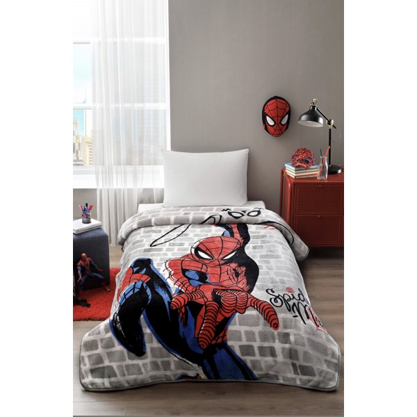 Κουβέρτα Disney velour 160x220 Spiderman super hero Disney