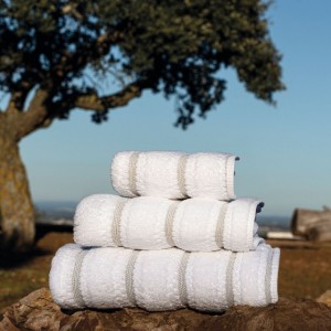 Πετσέτα Luxury Meridian White 70X140 By Graccioza Πετσέτες