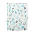 DIMcol ΠΑΝΑ ΧΑΣΕΣ ΒΡΕΦ Cotton 100% 80X80 Hearts 08 Blue Dimcol
