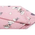 DIMcol ΠΑΝΑ ΦΑΝΕΛΛΑ ΒΡΕΦ Flannel Cotton 100% 80X80 Προβατάκι 05 Pink Dimcol