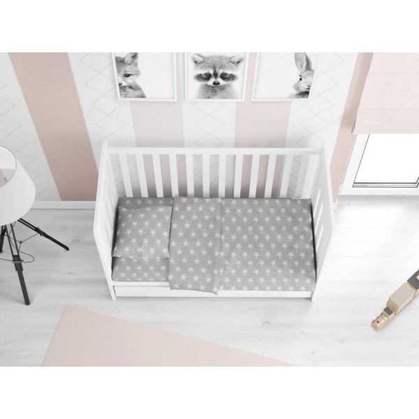 DIMcol ΚΑΤΩΣΕΝΤΟΝΟ ΜΕ ΛΑΣΤΙΧΟ ΒΡΕΦ Cotton 100% 0,70X1,40X0,15 Star 35 ΓΚΡΙ Dimcol