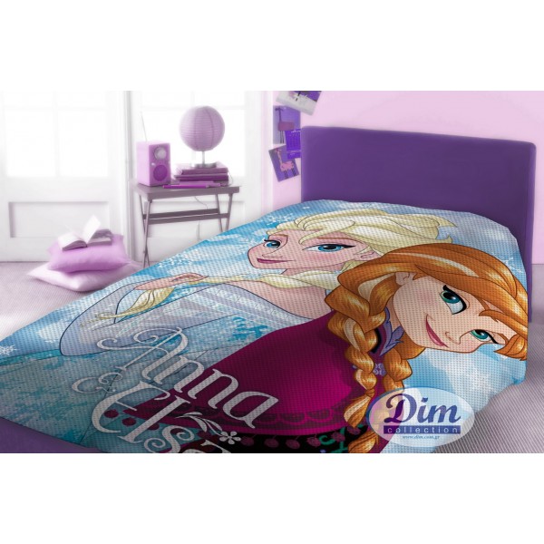 Frozen κουβέρτα πικέ 160x240 Disney DIMcol Digital Print Κουβέρτες